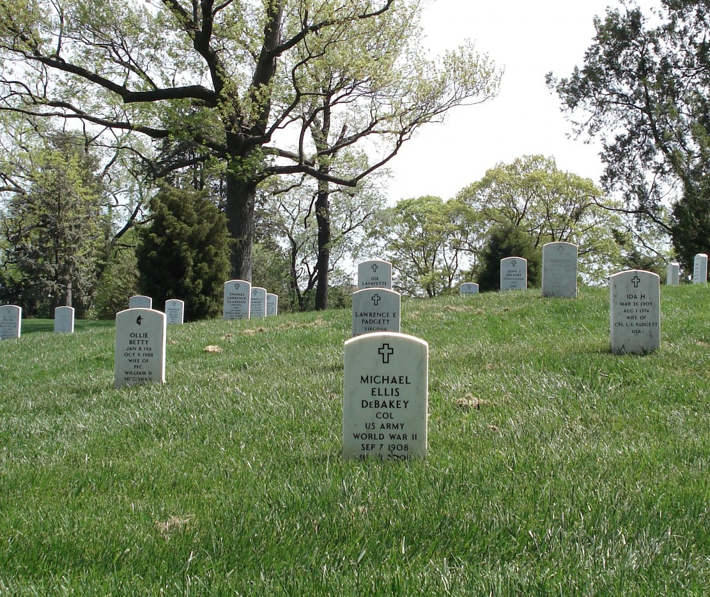 Dr. Michael E. DeBakey gravesite at Arlington National Cemetery