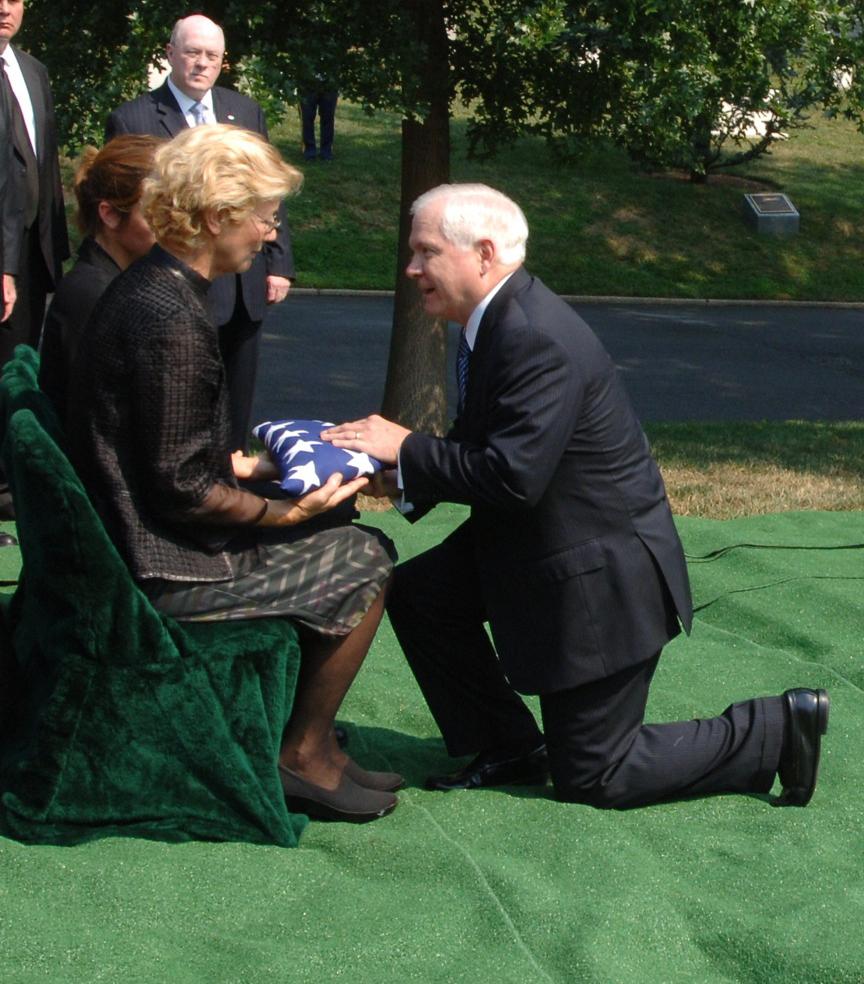 Dr. Michael E. DeBakey widow, Katrin DeBakey, at graveside