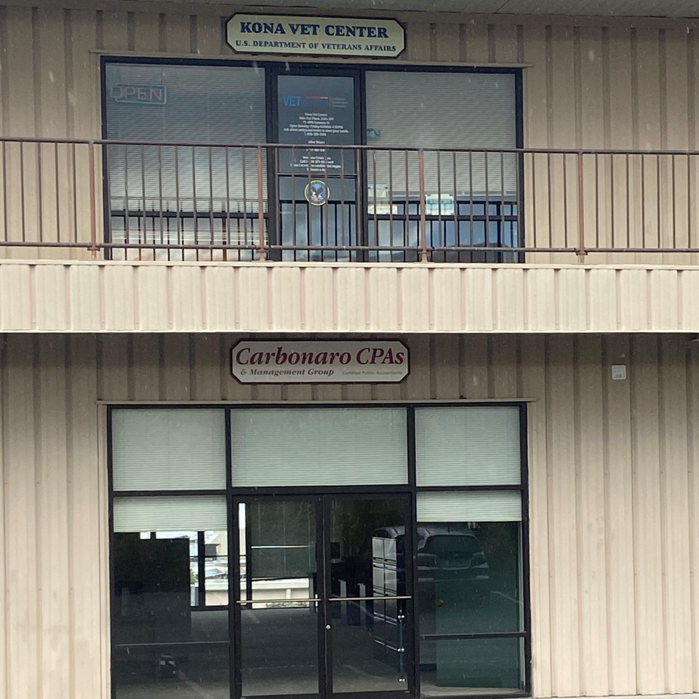 Located on the second floor and there's an elevator and stairs available on the right side of the building