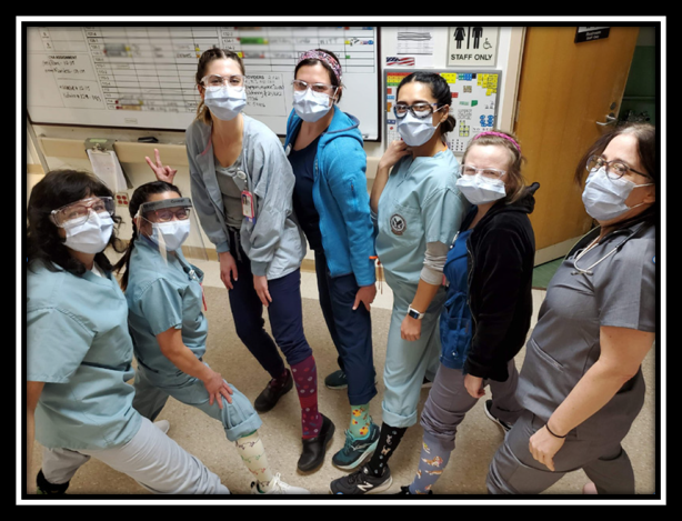 Seven nurses pose for photo at Portland VA Medical Center