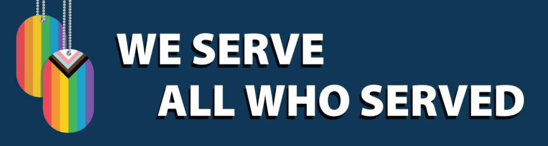 LGBTQ dog tags; We Serve All Who Serve