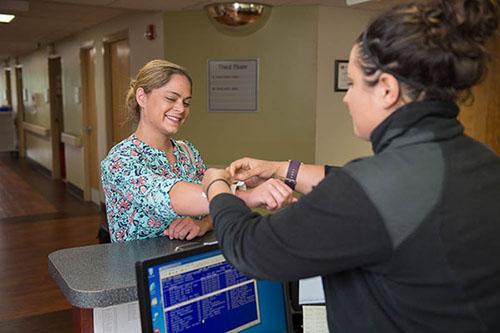 Louisville VA Medical Center patient checking in.