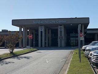 front of building