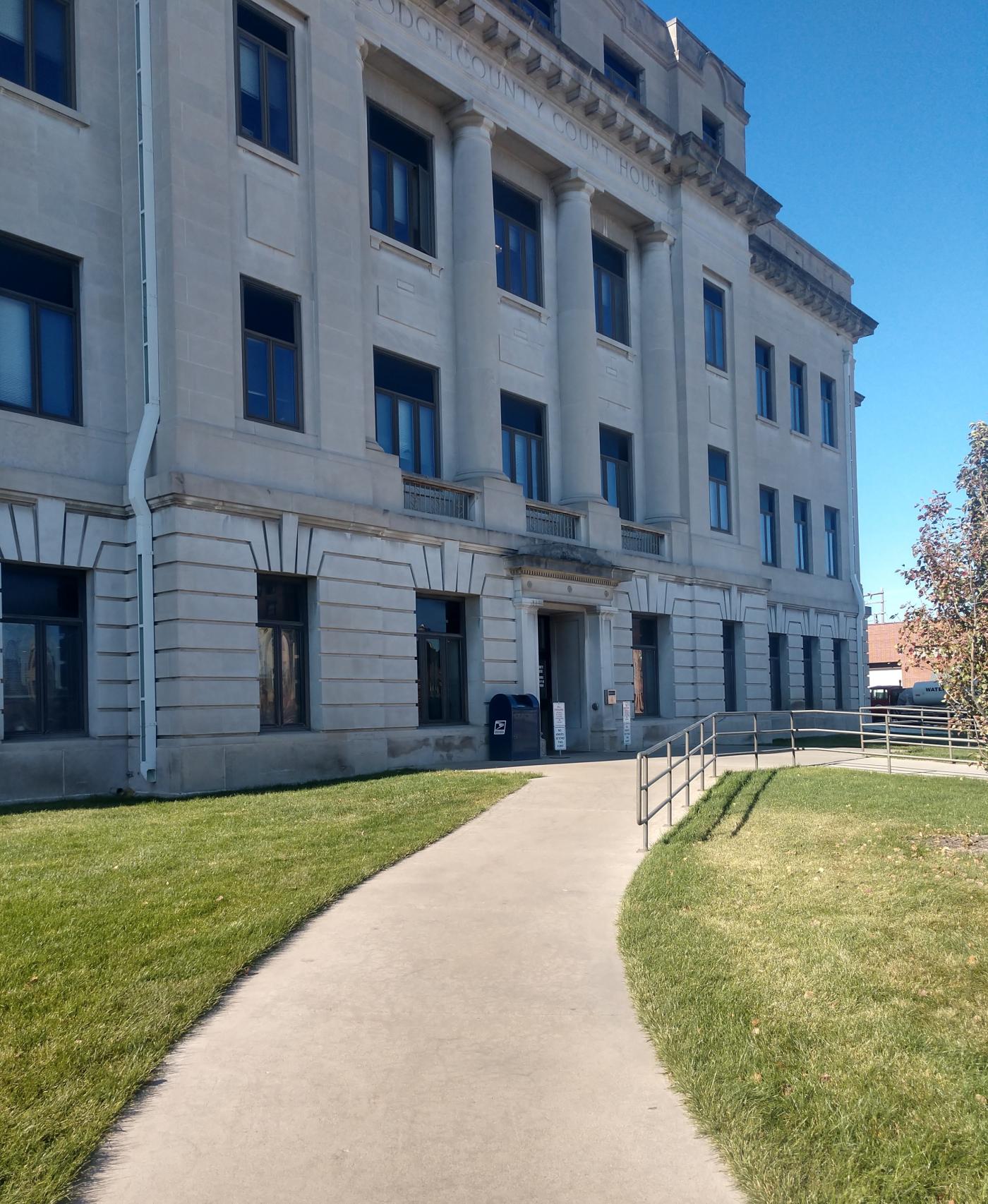 Dodge County Courthouse front entrance