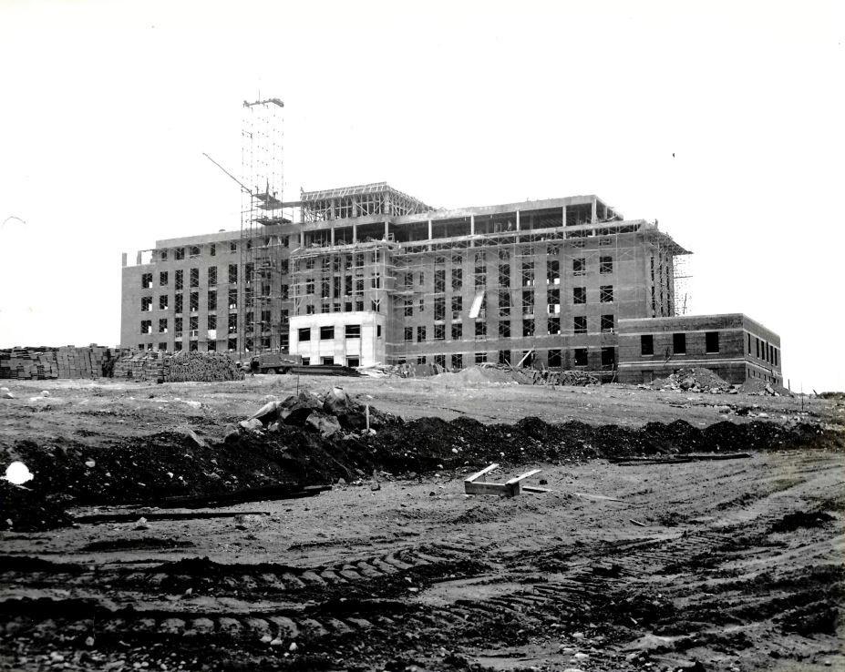 Hospital under construction in 1949