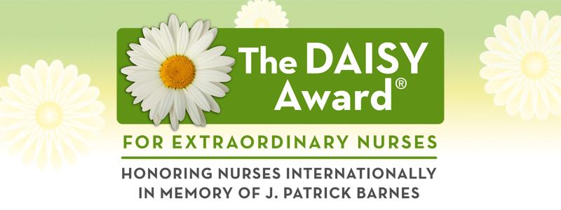 Daisy Award Logo, a Dasy on a green background