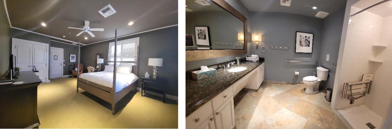Fisher house bedroom and bathroom