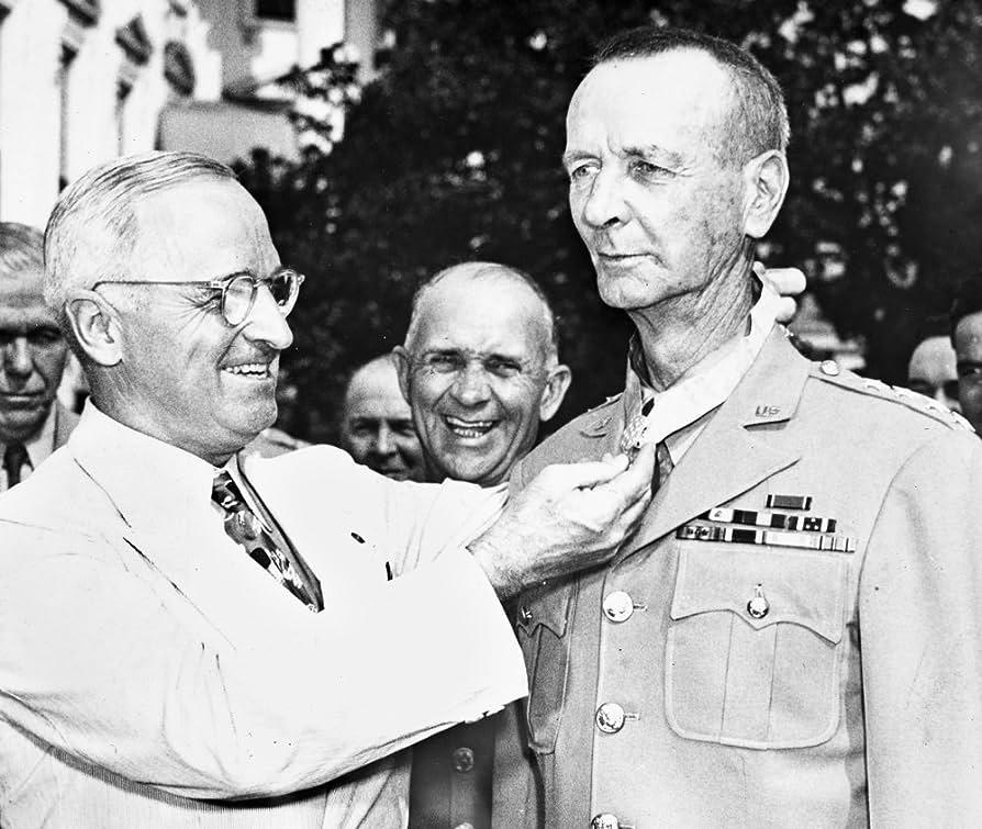 Gen. Jonathan M. Wainwright IV receiving the Congressional Medal of Honor at a White House Ceremony being presented by President Harry Truman