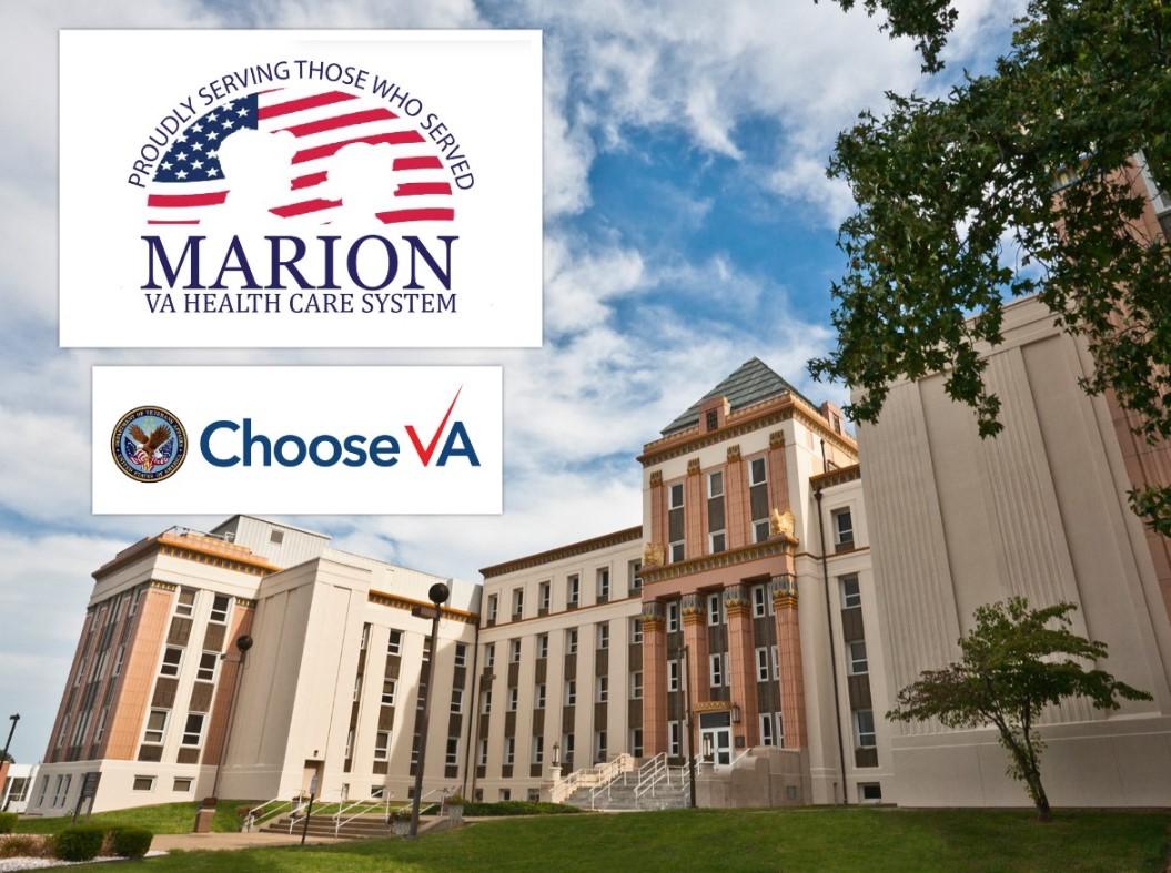 VA exterior photo with logo