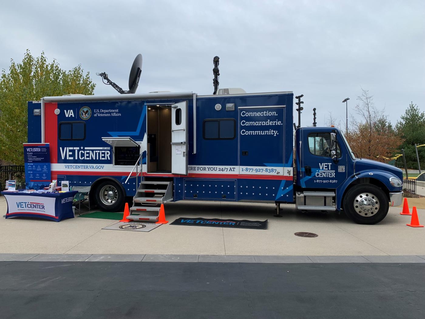 Mobile Vet Center (MVC) are large mobile vehicles with space for confidential counseling and are used to provide outreach to eligible individuals in communities that are distant from existing services.