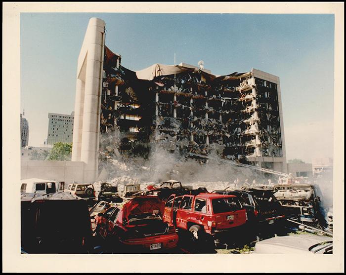 Alfred P. Murrah Federal Building bombing, April 19, 1995. Source: Oklahoma Historical Society.