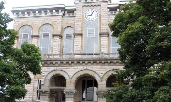 Front view of County Courthouse