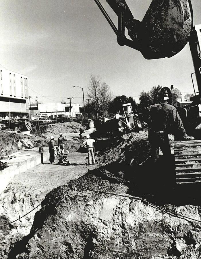 Construction of laboratories and radiology clinic, March 31, 1981. Source; Oklahoma Historical Society.