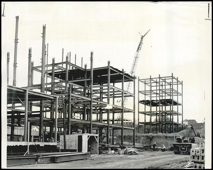 Veterans hospital under construction, May 10, 1951. Source: Oklahoma Historical Society.