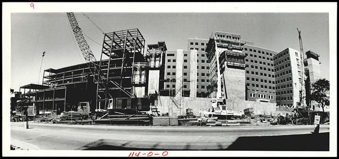 Clinical addition under construction, September 22, 1982. Source: Oklahoma Historical Society.