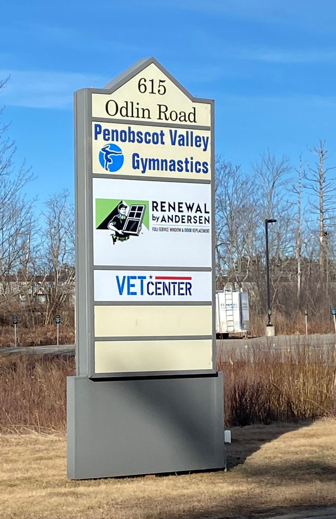 Odlin Road sign to Vet Center facility