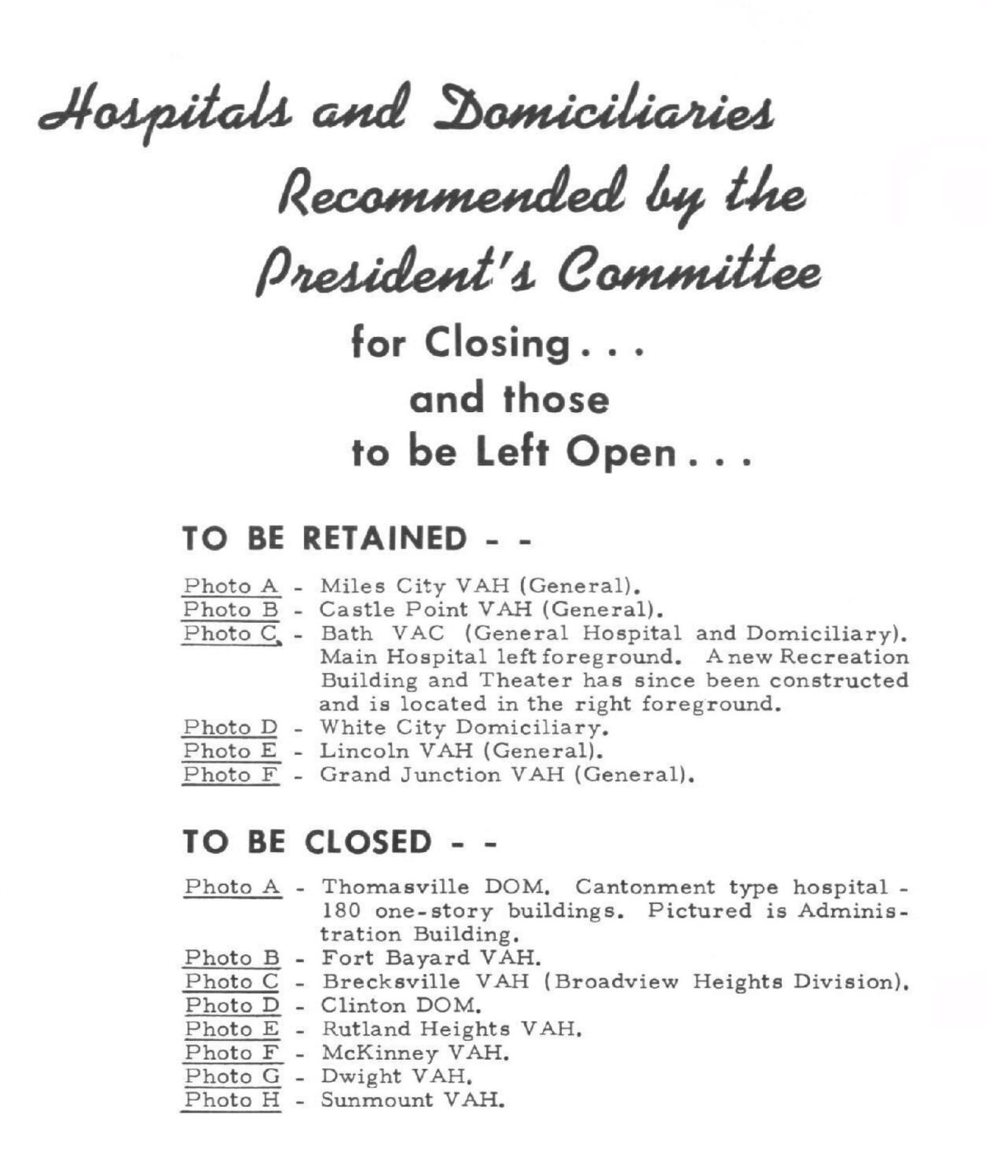 Notification about Grand Junction VA Hospital being retained published in VAnguard, July 27, 1965.