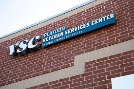 Platoon Veterans Service Center Sign