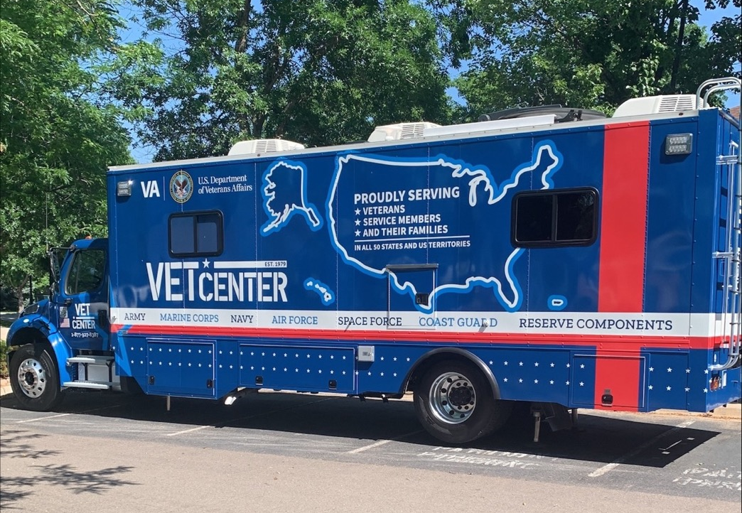 Side view of a Mobile Vet Center