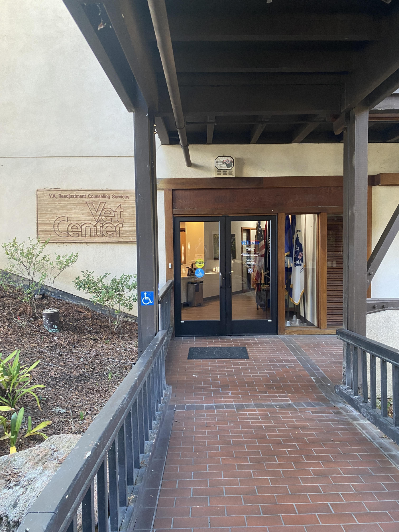 Entrance to building on first floor.