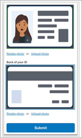 Login.gov identity verification process Retake or submit ID photo