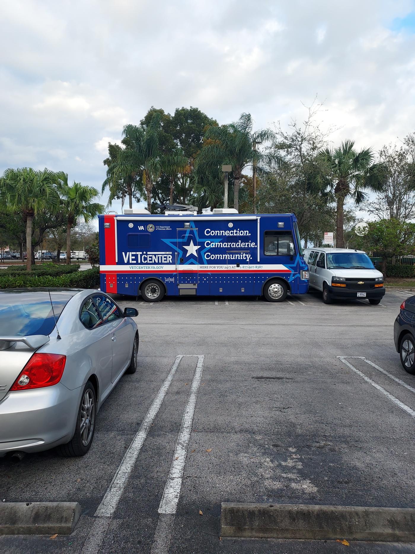 This Mobile Unit currently stationed at the Palm Beach Vet Center supports all Readjustment Counseling Services throughout mid to South Florida.