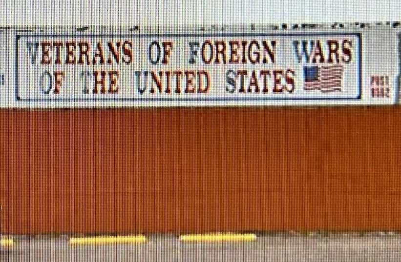 This is the front view of the VFW Post 8562 in Eagle Pass, Texas.