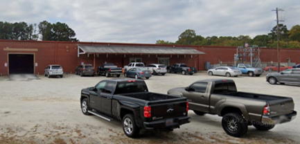 Front of building as viewed from the street.