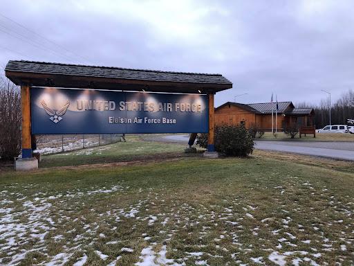 The front entrance of the Eielson AFB AFRC