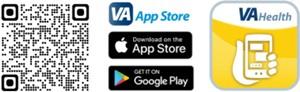 QR Code and VA Health logo