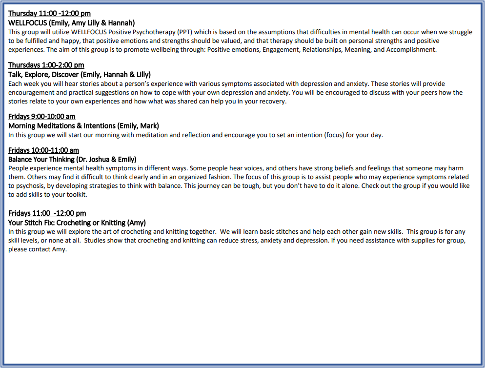 A document with text, likely a schedule or event description.
