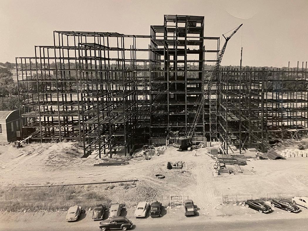 Denver VA Hospital under construction, circa 1949.