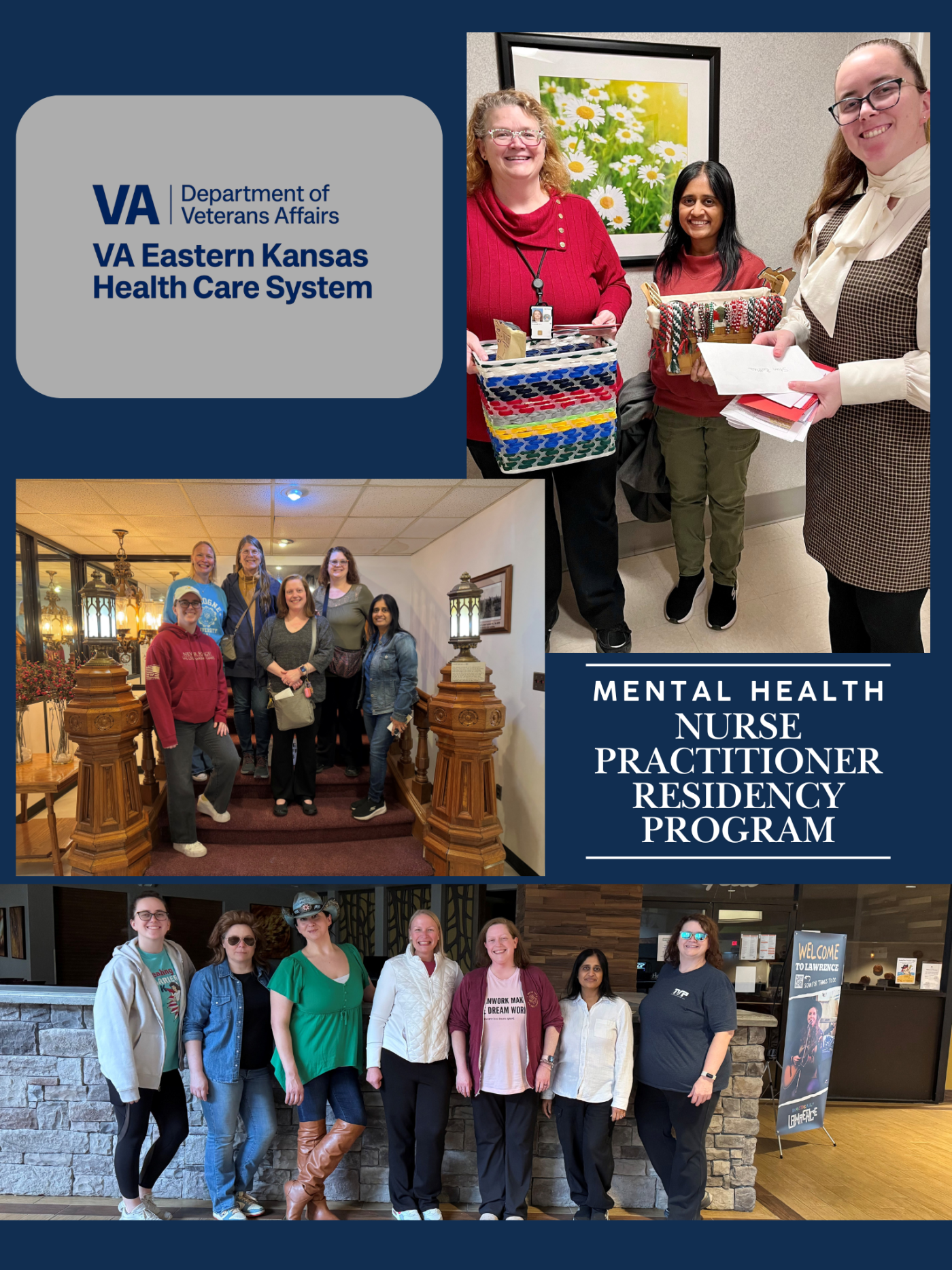 Collage of photos from the Mental Health Nurse Practitioner Residency Program.